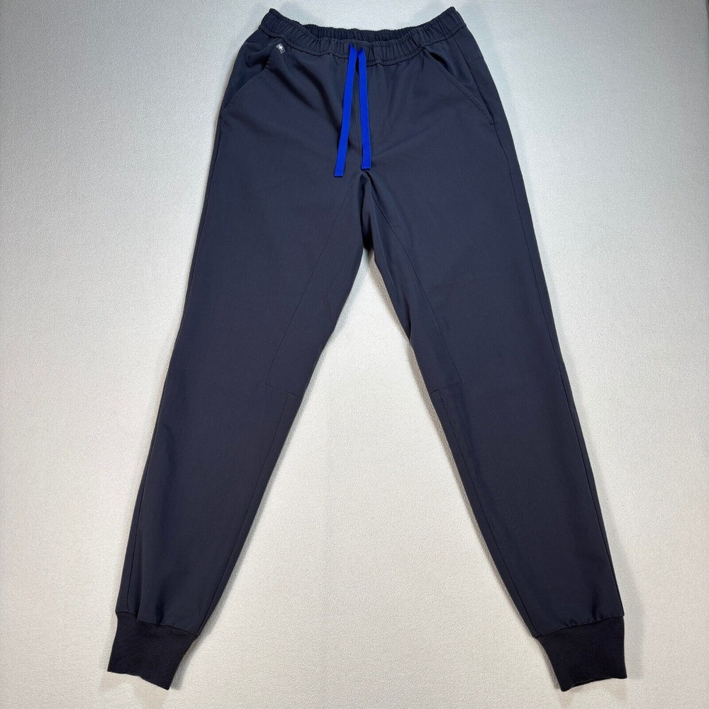 Figs Tansen Jogger Scrub Pants XS Gray Slim Fit Security Pocket Drawstring Soft